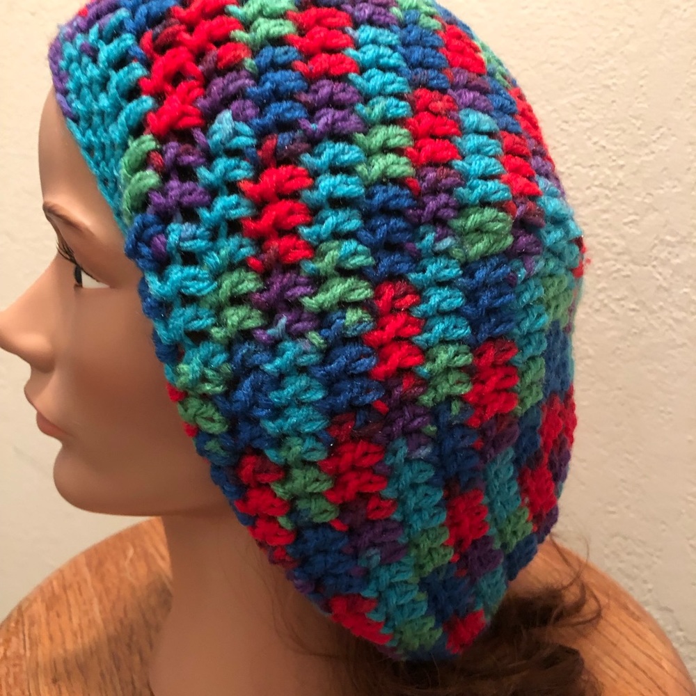 Slouchy hat adult or teen New hand crochet by me